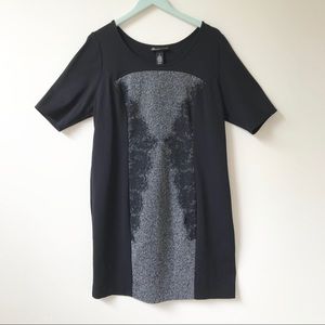 Lane Bryant Black Lace Panel Stretch Sheath Dress